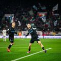 Florian Wirtz celebrates scoring yet another goal for Bayer Leverkusen