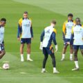 Real Madrid players in training