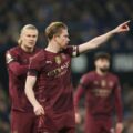 Kevin De Bruyne and Erling Haaland in Manchester City 0-6 victory against Ipswich Town