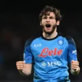 Kvicha Kvartskhelia enjoys scoring for Napoli