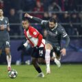 Feyenoord's Igor Paixao dribbles past Milan's Kyle Walker