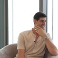 Thibaut Courtois during his interview with Rio Ferdinand