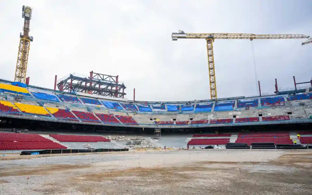 Construction works at Barcelona's Camp Nou Stadium