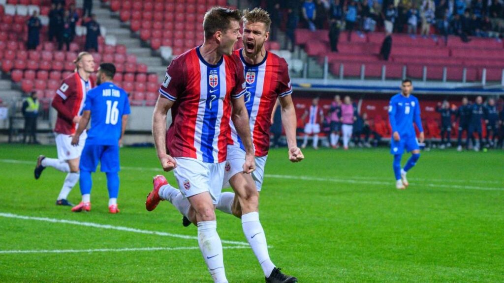 Alexander Sorloth has just put Norway 2-1 up against Israel