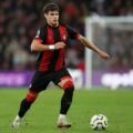 Bournemouth's Hungarian left-back Milos Kerkez