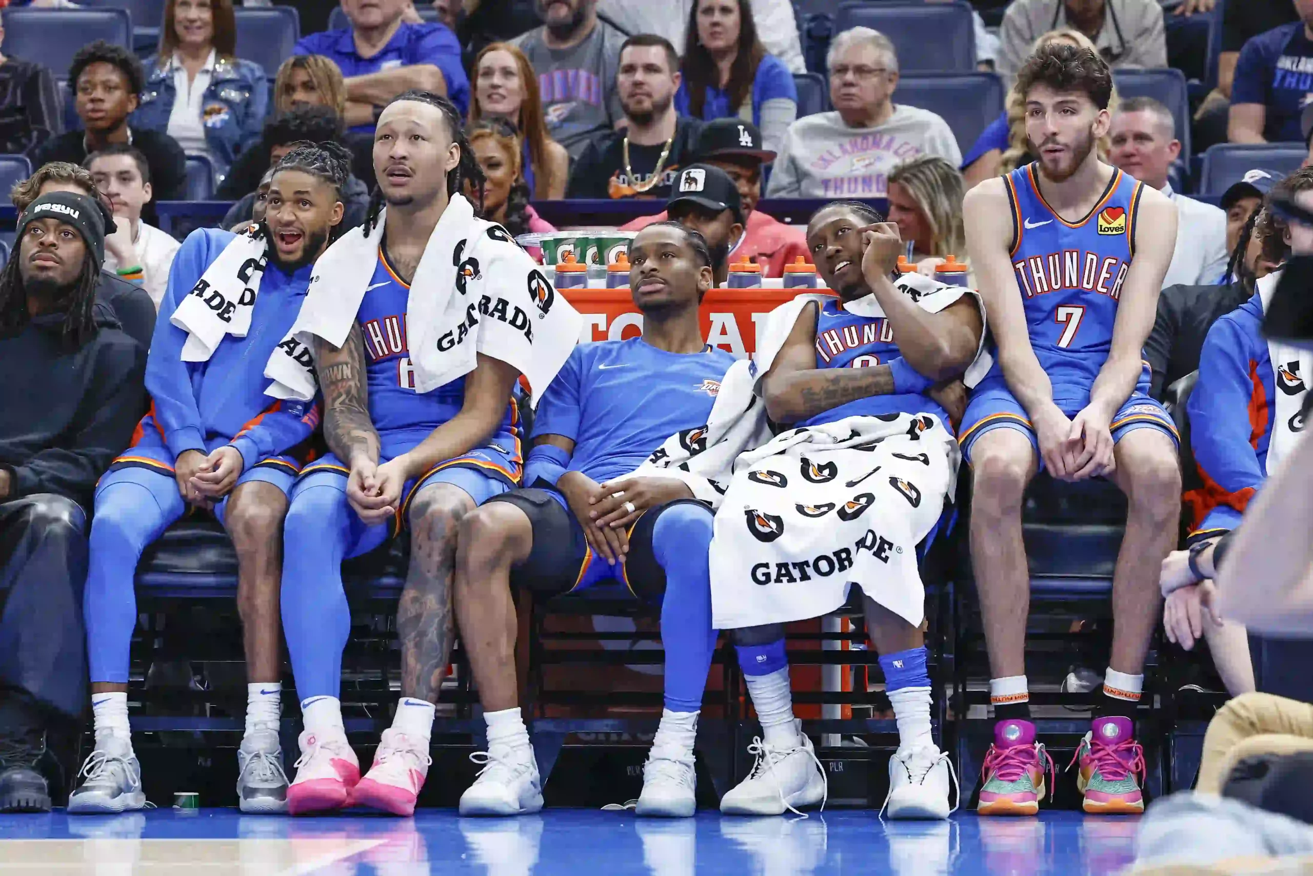 The bench of Oklahoma City Thunder