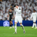 Federico Valverde covering his face after disappointing loss