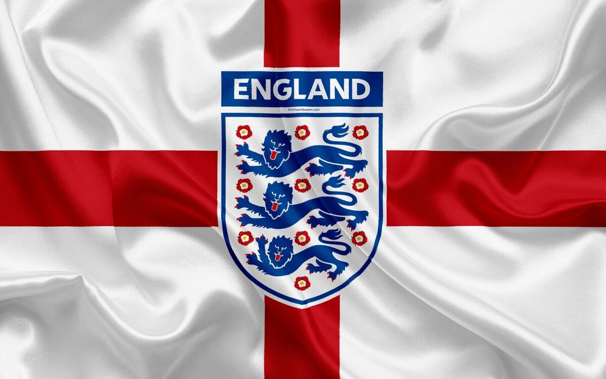 Flag of England with the FA's logo on it