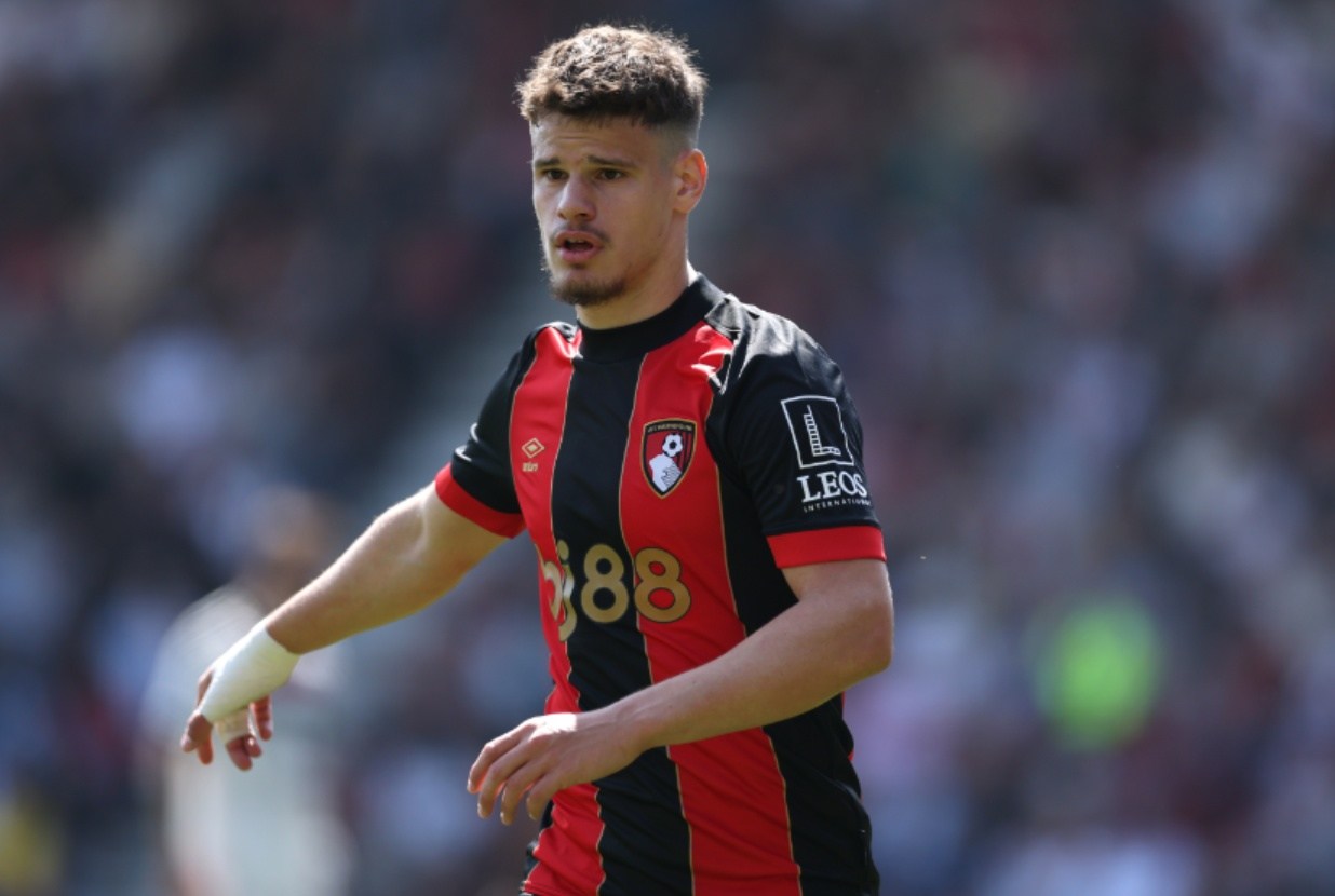 Bournemouth's right-back Milos Kerkez