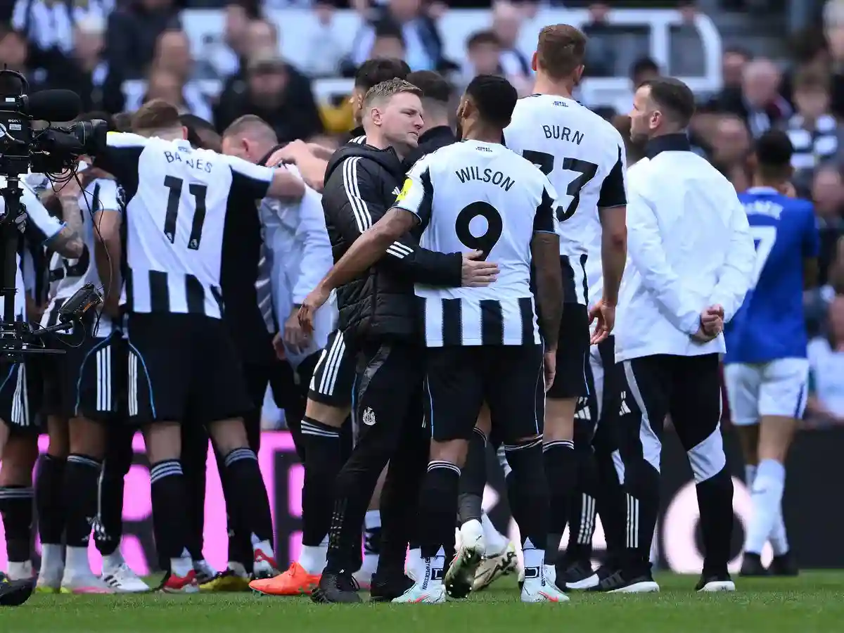 Players and staff of Newcastle