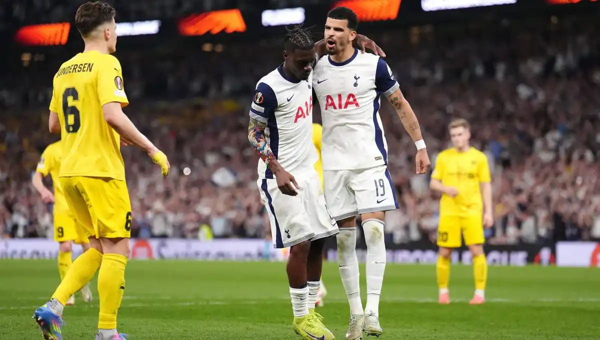 Dominic Solanke has just scored Tottenham's 3rd goal against Bodo/Glimt