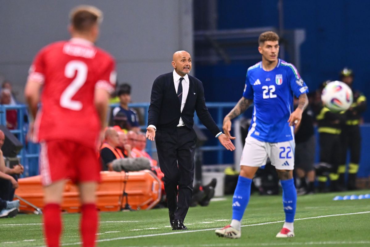 Luciano Spalletti in his last match in charge of Italy