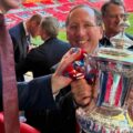 Crystal Palace part-owner John Textor with the FA Cup trophy