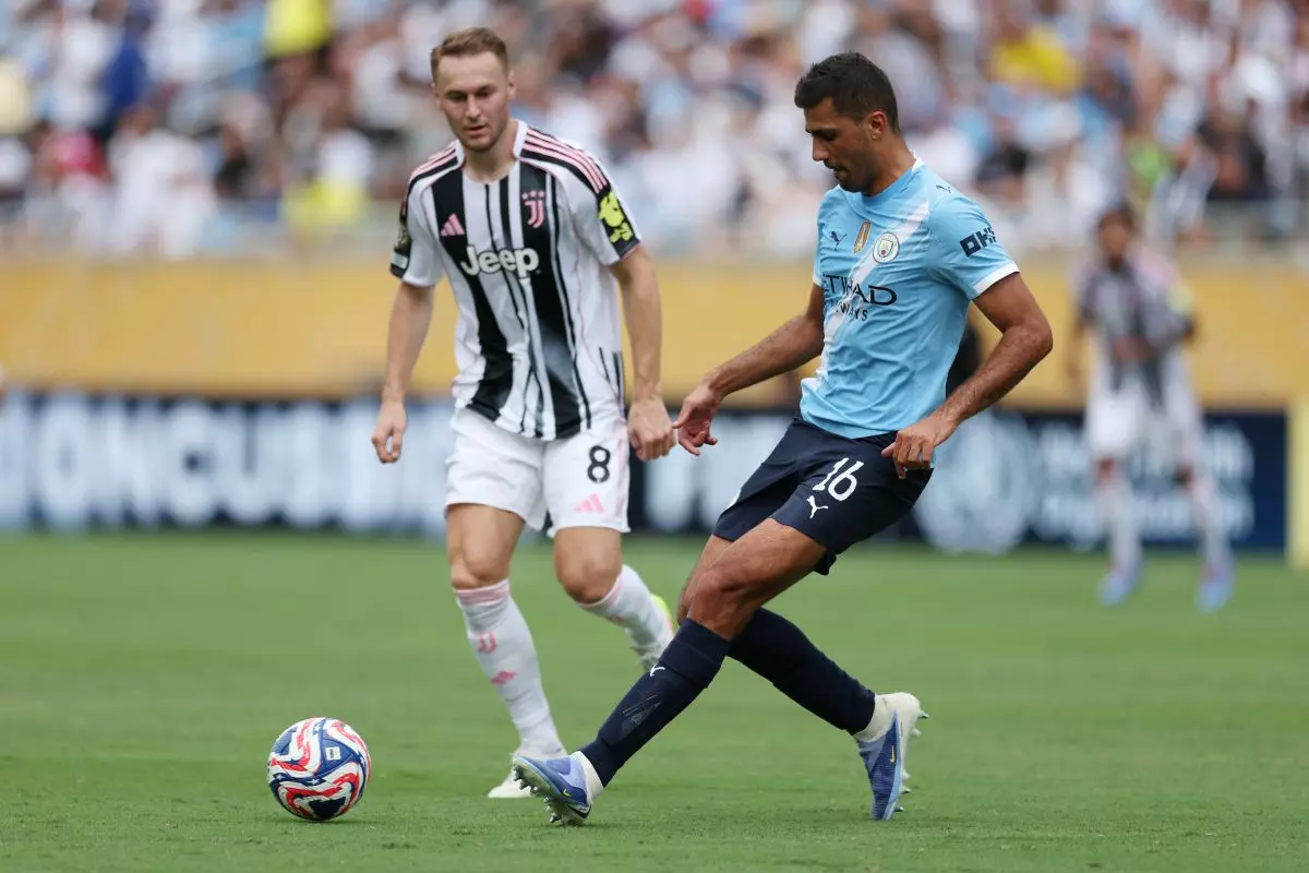 Rodri back in action against Juventus after a lengthy injury