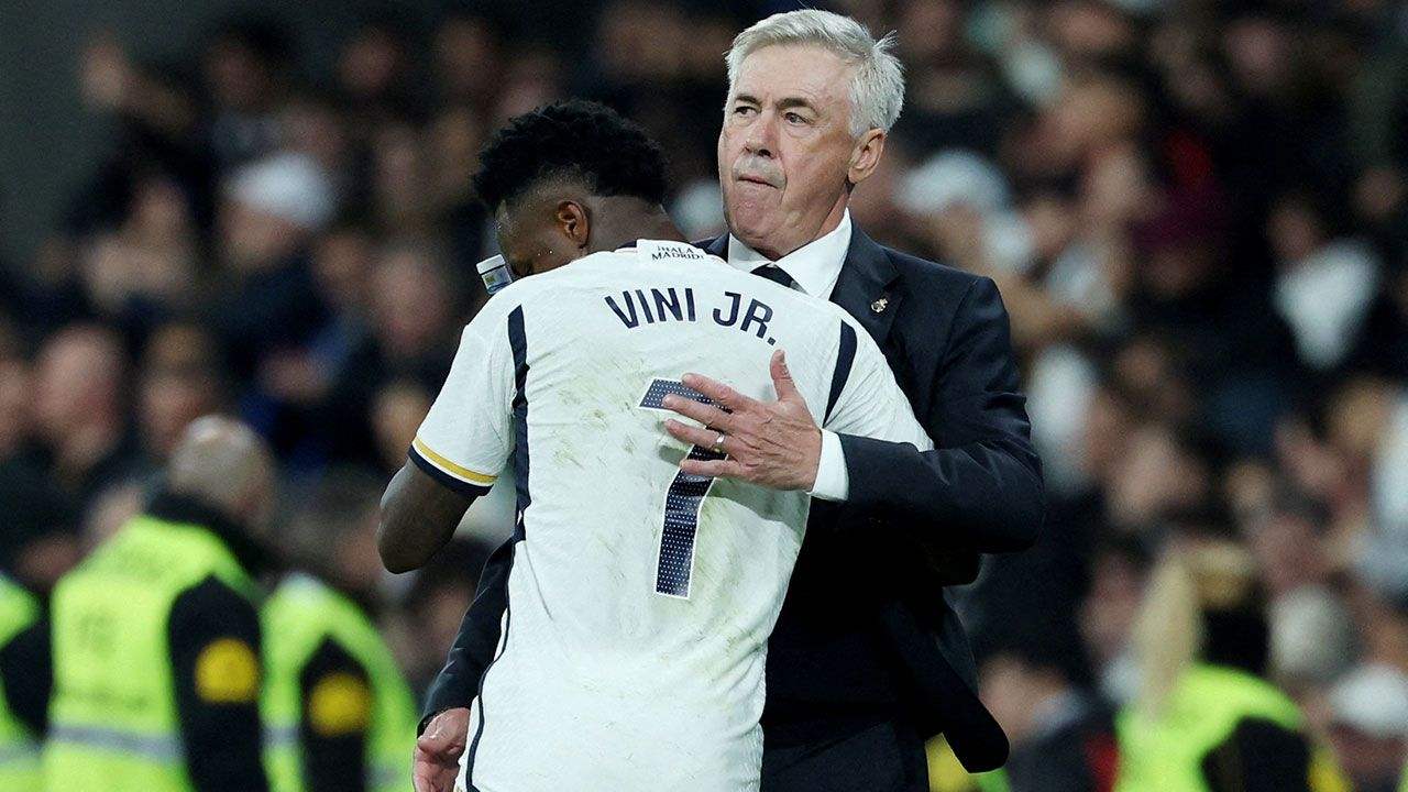 Vinicius Junior and Carlo Ancelotti