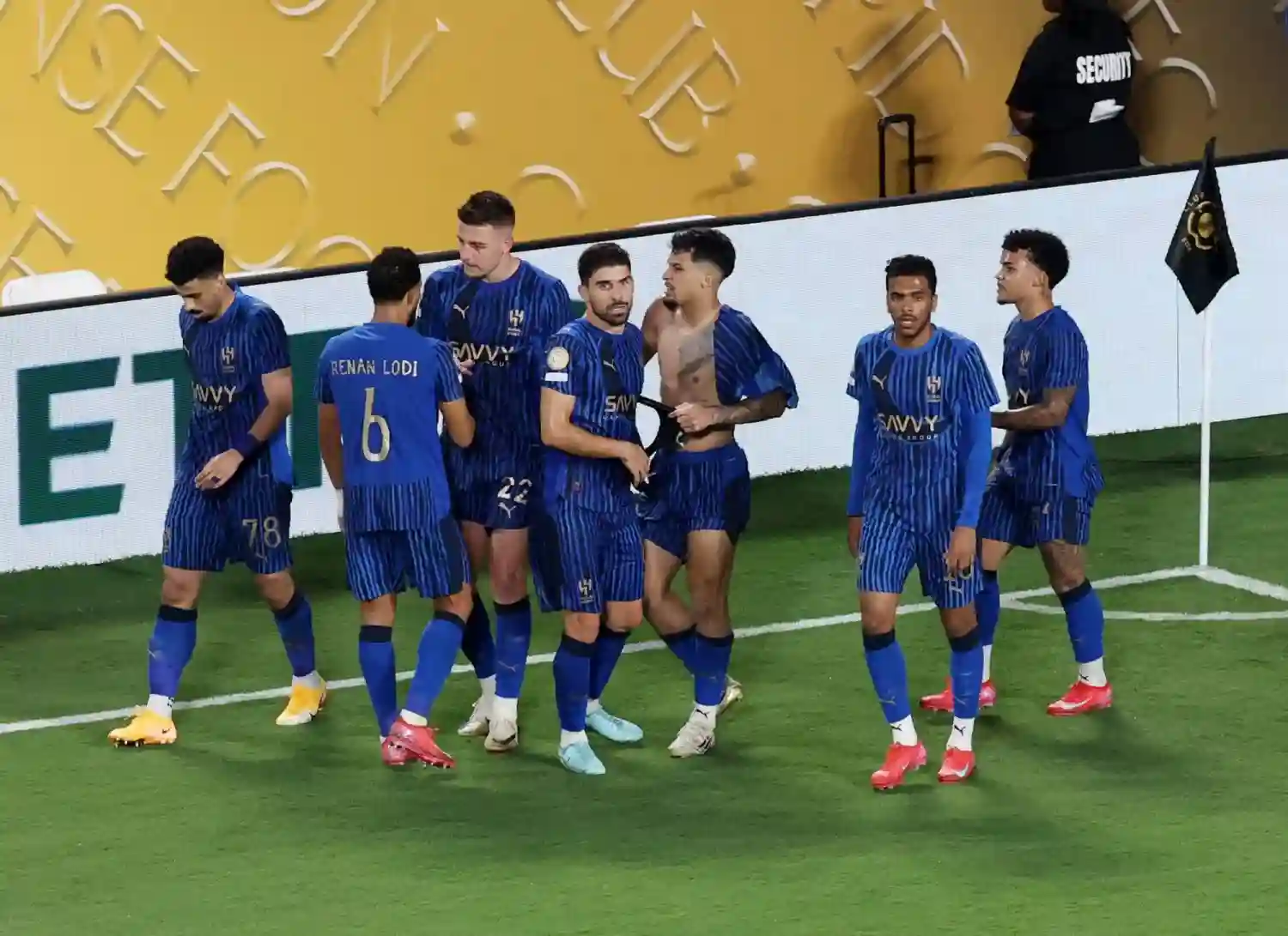 Al Hilal players celebrate after scoring in the Club World Cup
