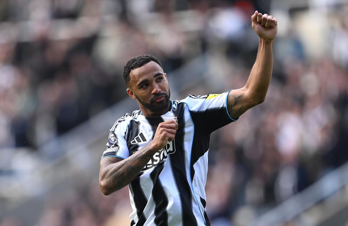 Callum Wilson punching the air after scoring for Newcastle