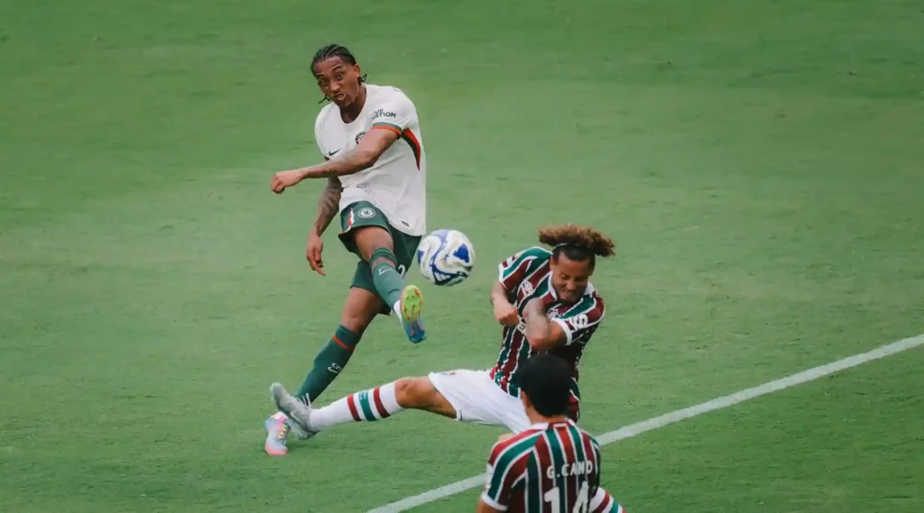 Joao Pedro scoring his first goal for Chelsea
