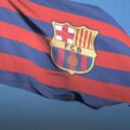 Flag with FC Barcelona logo