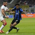 Former Inter winger Tajon Buchanon trying to stop an opponent