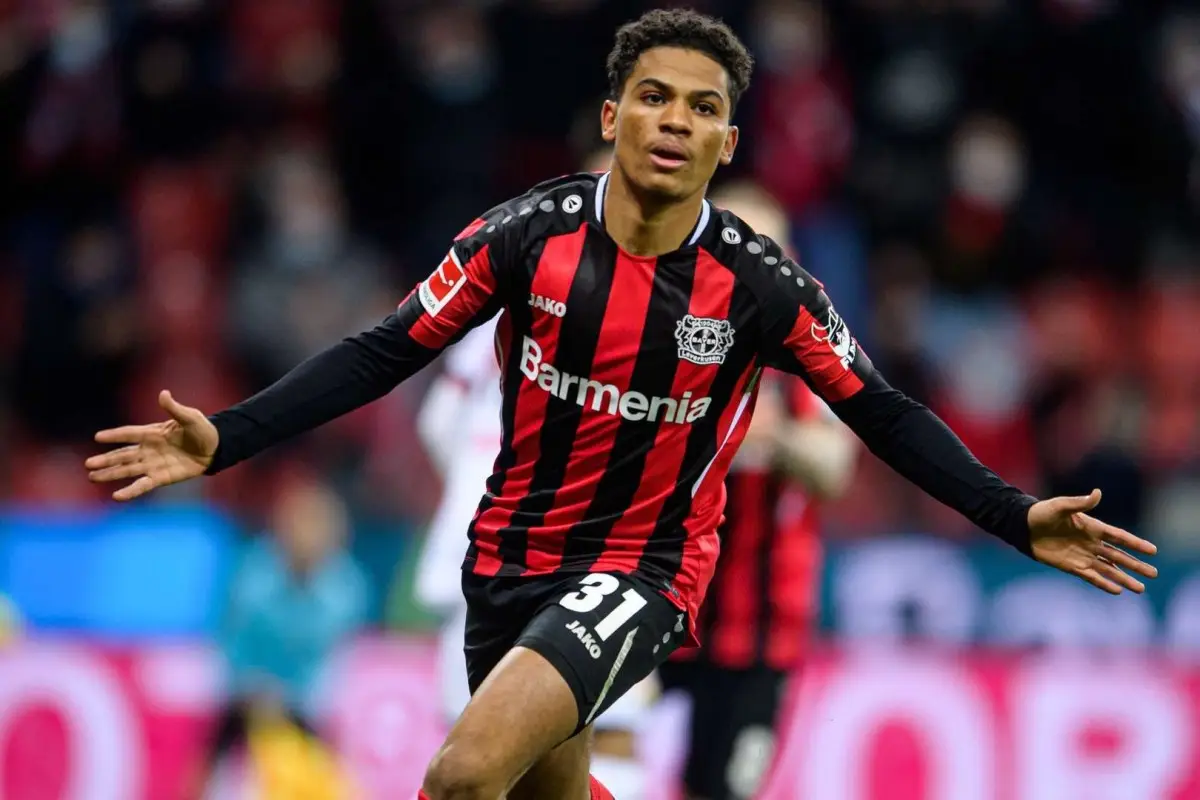 Bayer Leverkusen winger Amine Adli has just scored a goal