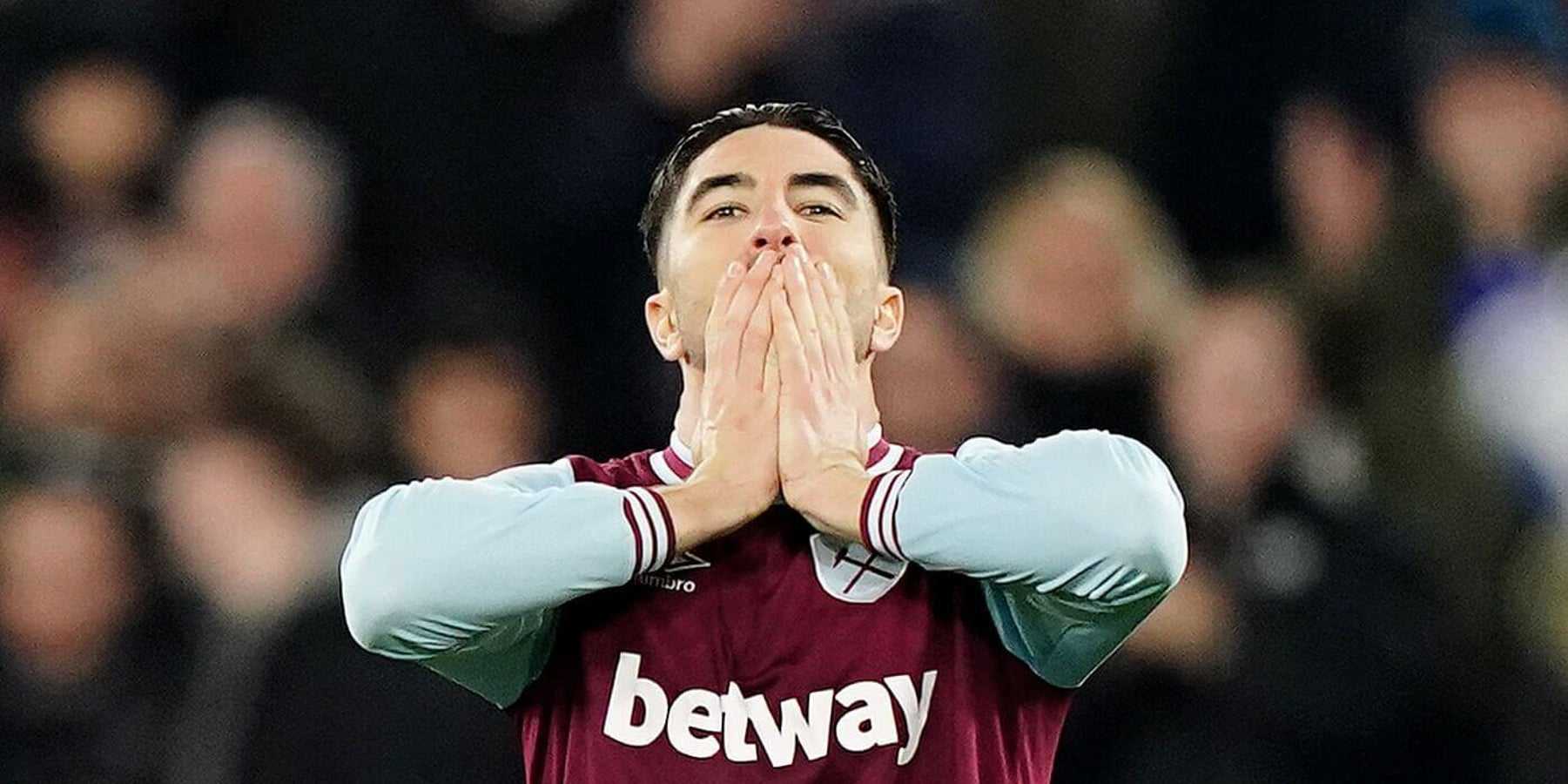 PSG midfielder Carlos Soler during his loan spell at West Ham