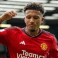Jadon Sancho in Manchester United shirt