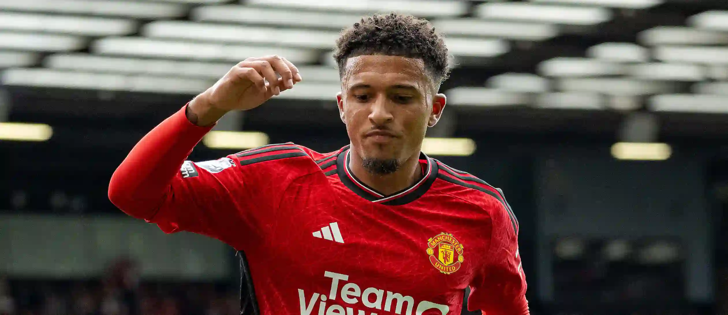 Jadon Sancho in Manchester United shirt
