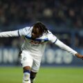 Ademola Lookman taking a bow after scoring for Atalanta