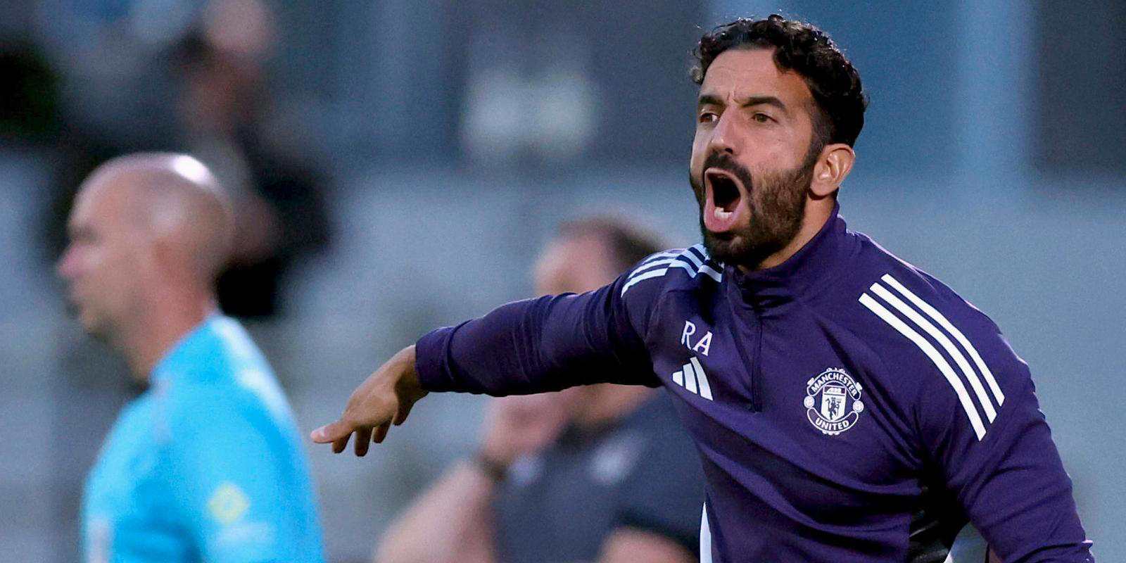 Manchester United head coach Ruben Amorim during the Carabao Cup loss to Grimsby Town