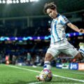 Takefusa Kubo taking a corner kick for Real Sociedad