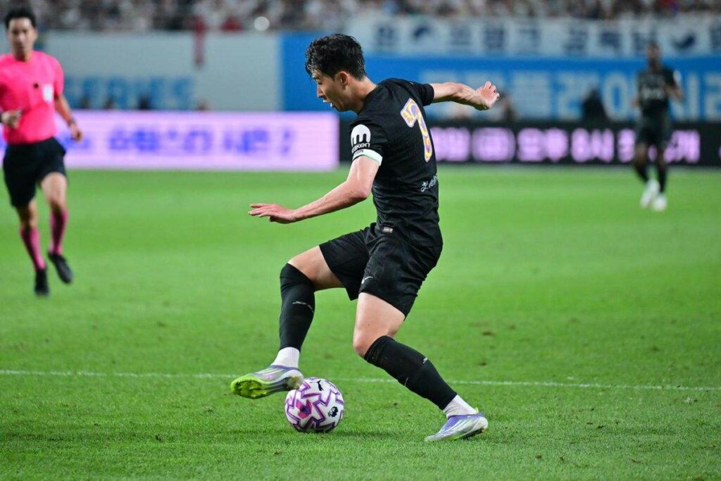 Heung-Min Son in his last match for Tottenham