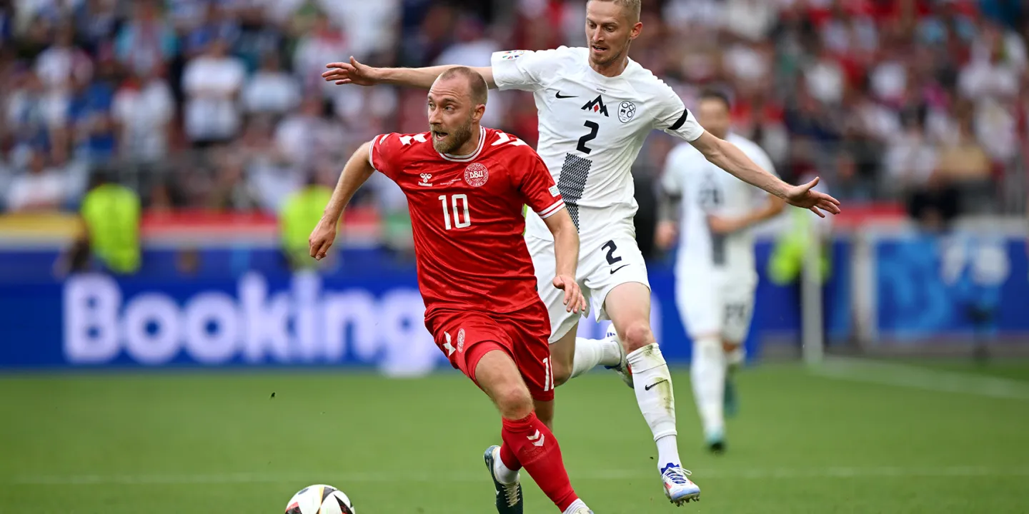 Christian Eriksen playing for Denmark