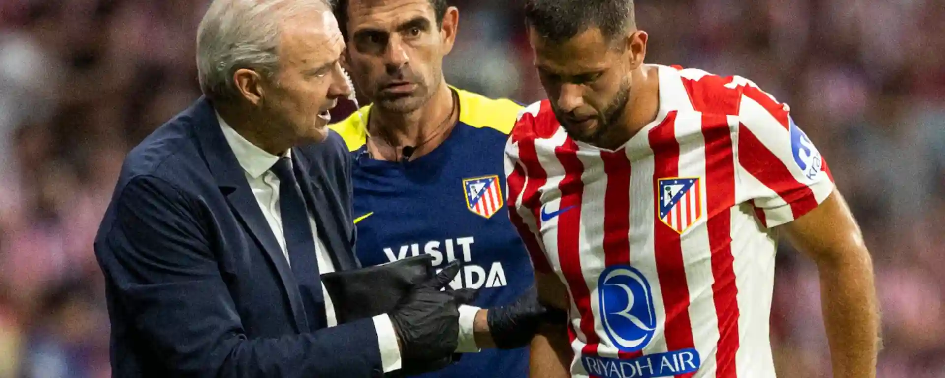 David Hancko being assessed by Atletico Madrid medical staff