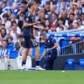 Dean Huijsen has just been shown red card in Real Madrid's visit to Real Sociedad