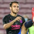 Barcelona defender Eric Garcia warming up