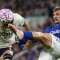 Tense moment of the Premier League clash between Everton and West Ham