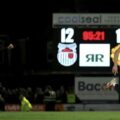 Grimsby Town players rush to celebrate after eliminating Manchester United from Carabao Cup