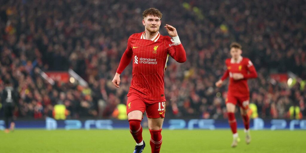 Liverpool midfielder Harvey Elliot