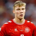Rasmus Hojlund in Denmark shirt