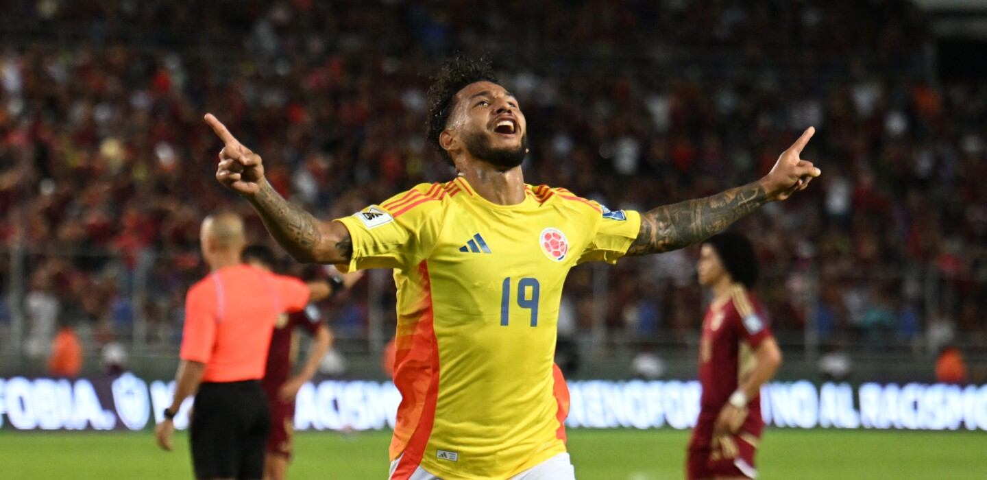 Luis Suarez has just scored for Colombia against Venezuela