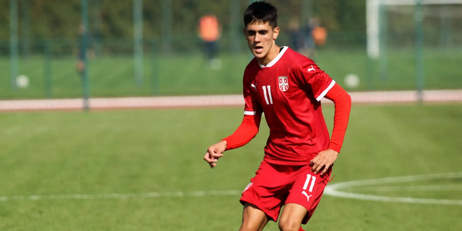Matija Popovic with Serbia's youth national team