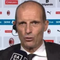 Milan head coach Max Allegri during a post-match interview
