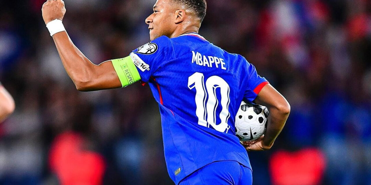 Kylian Mbappe has just scored for France against Iceland