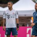 Thiago Alcantara and Hansi Flick during their time as player and coach at Bayern Munich