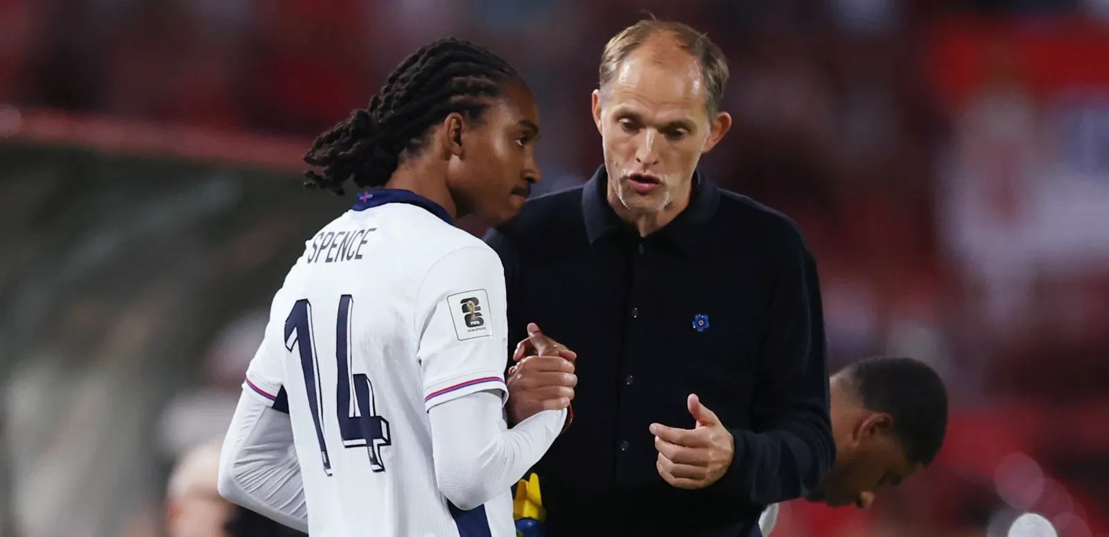 Djed Spence and Thomas Tuchel
