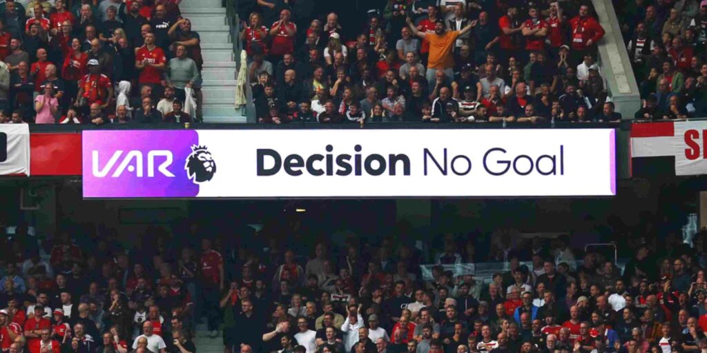 VAR displaying decision to rule out a goal