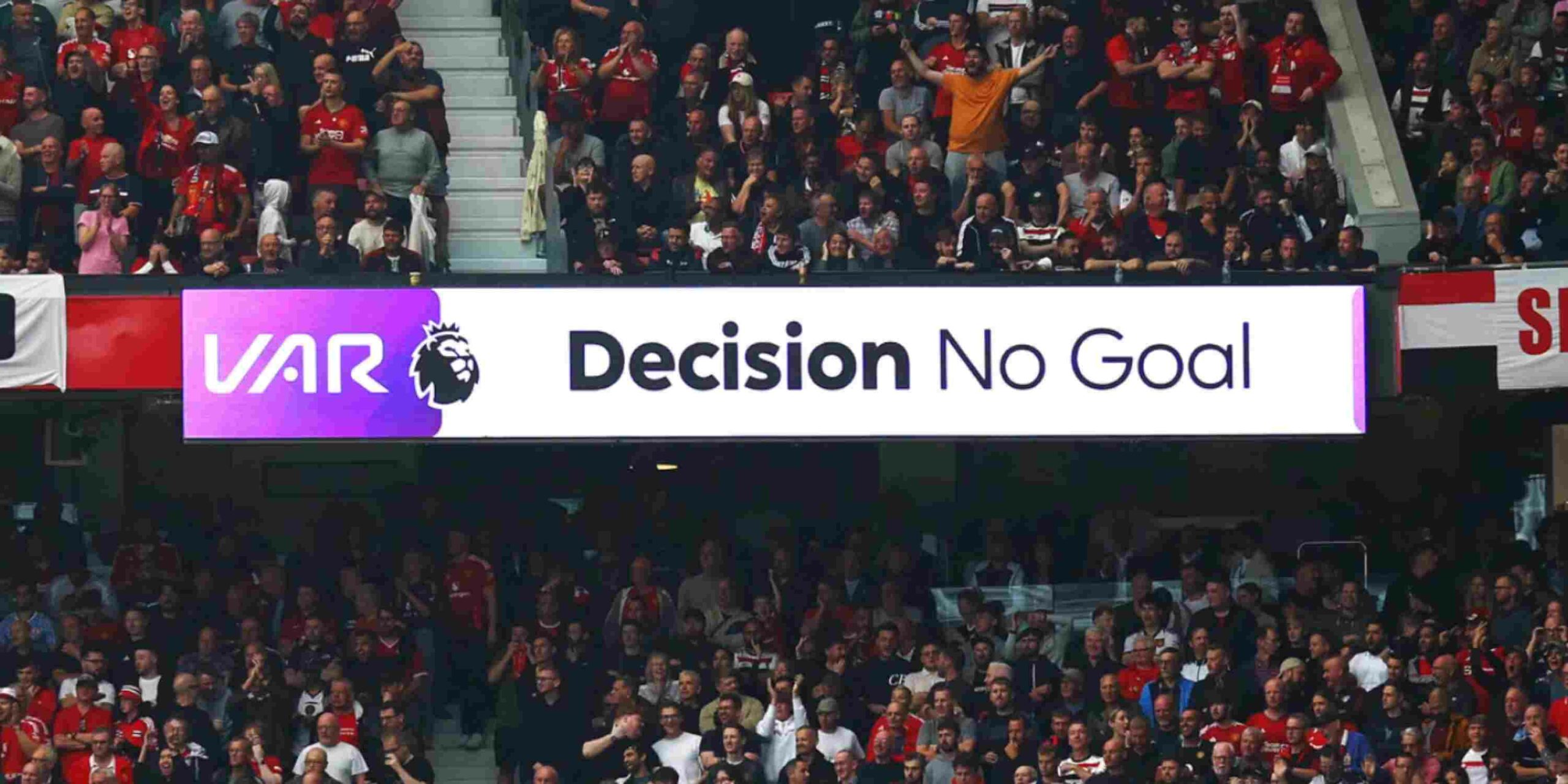VAR displaying decision to rule out a goal