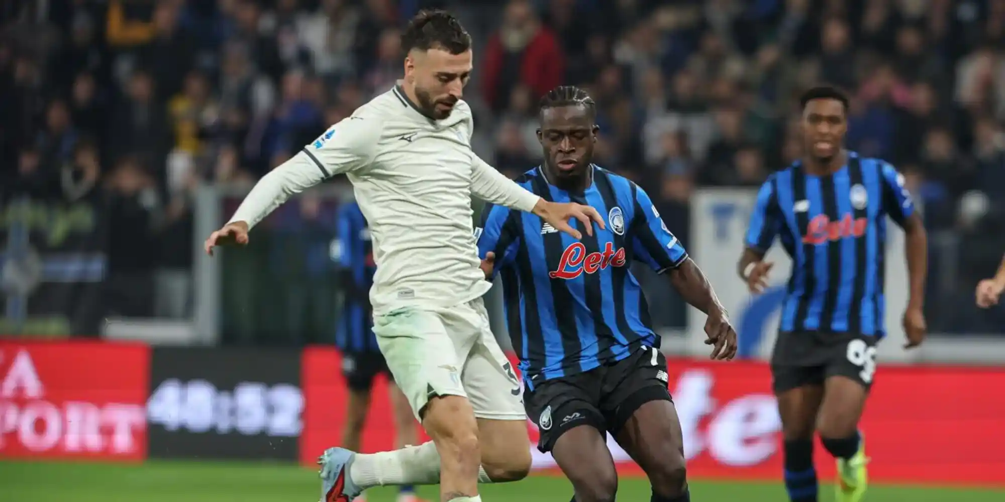 Moment of the match between Atalanta and Lazio
