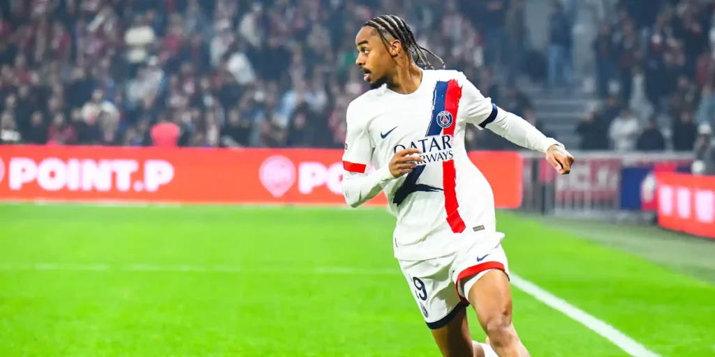 PSG forward Bradley Barcola